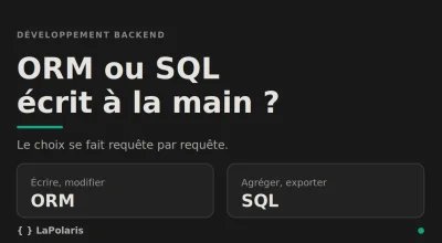 Illustration de l'article : ORM ou SQL écrit à la main : le choix se fait requête par requête