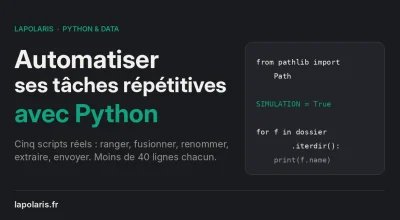 Automatiser ses tâches répétitives en Python : cinq scripts à écrire cette semaine