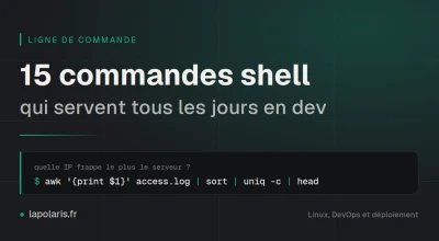 Illustration de l'article : Les 15 commandes shell qui reviennent tous les jours en développement
