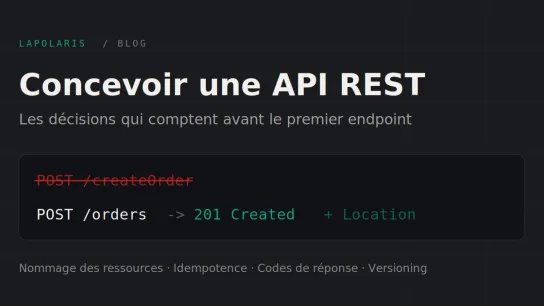 Concevoir une API REST : les décisions qui comptent avant d'écrire le premier endpoint
